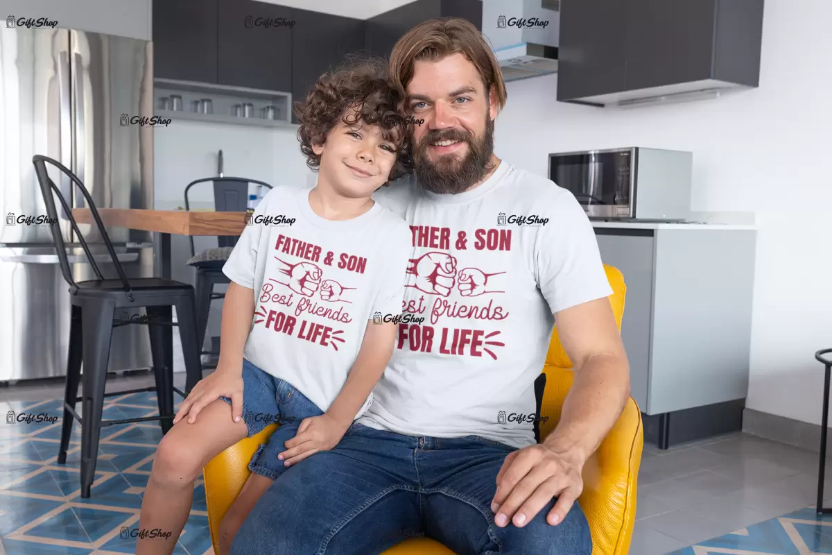 Father and son, set 2 tricouri cu mesaj, tgs0277s
